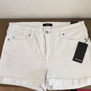 True Religion Women's Classic White Jean Shorts